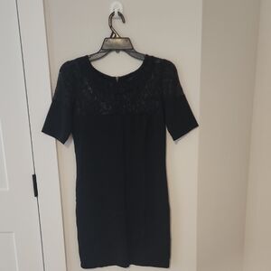 BCBGMaxAzria Black Lace Mini Dress